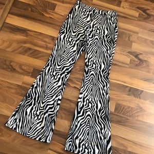 Zebra print Flares